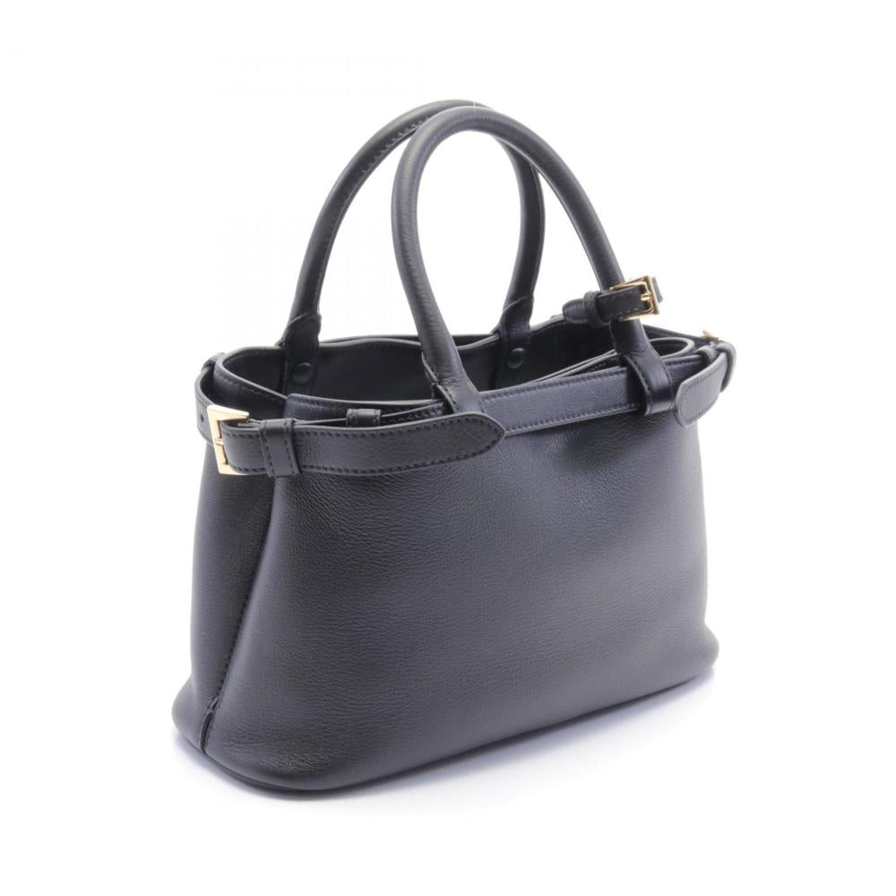 Black Leather Prada Handbag