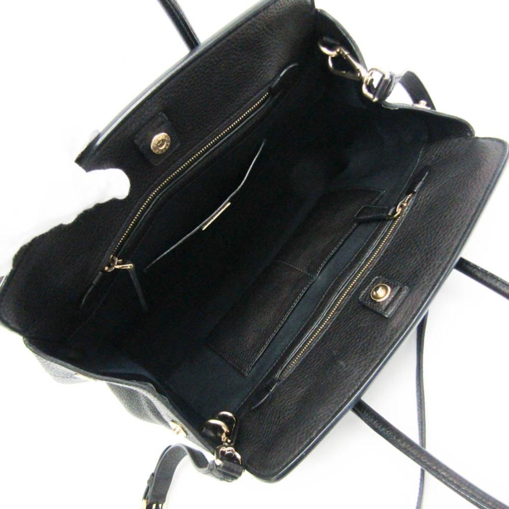 Black Leather Prada Tote