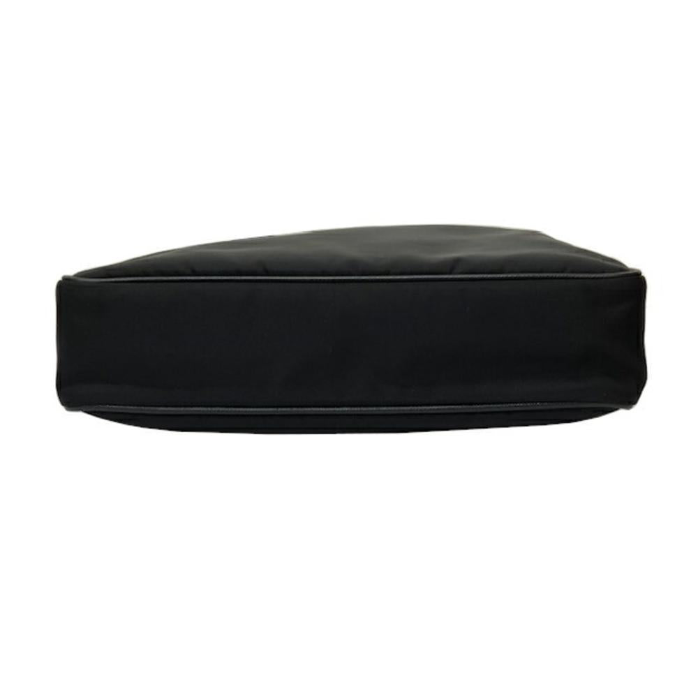 Black Linen Prada Shoulder Bag