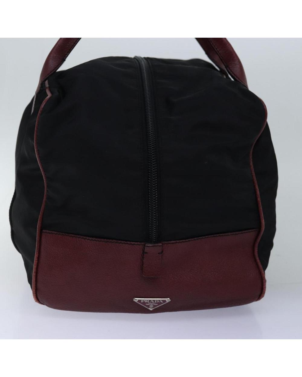Black Nylon Prada Boston Bag