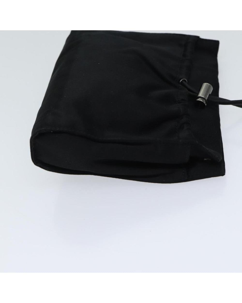 Black Satin Prada Pouch