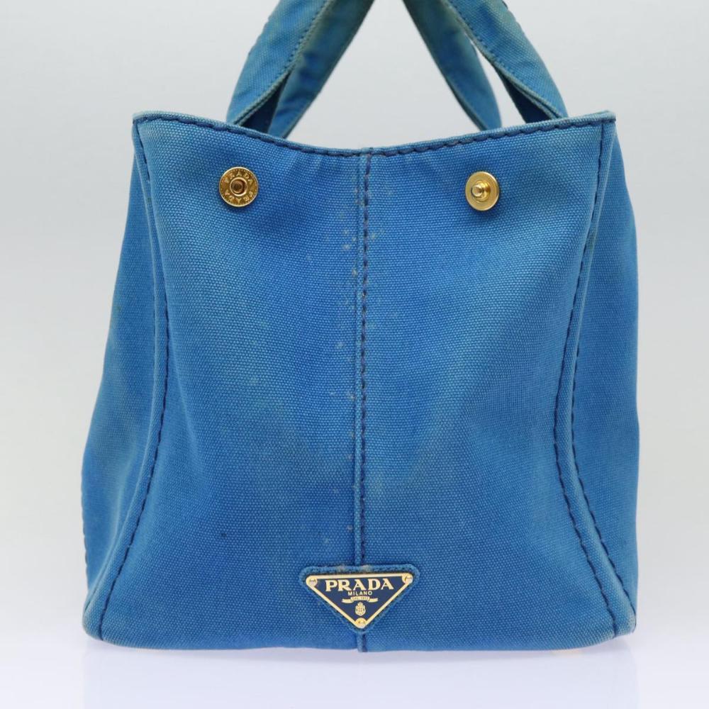 Blue Canvas Prada Canapa Tote