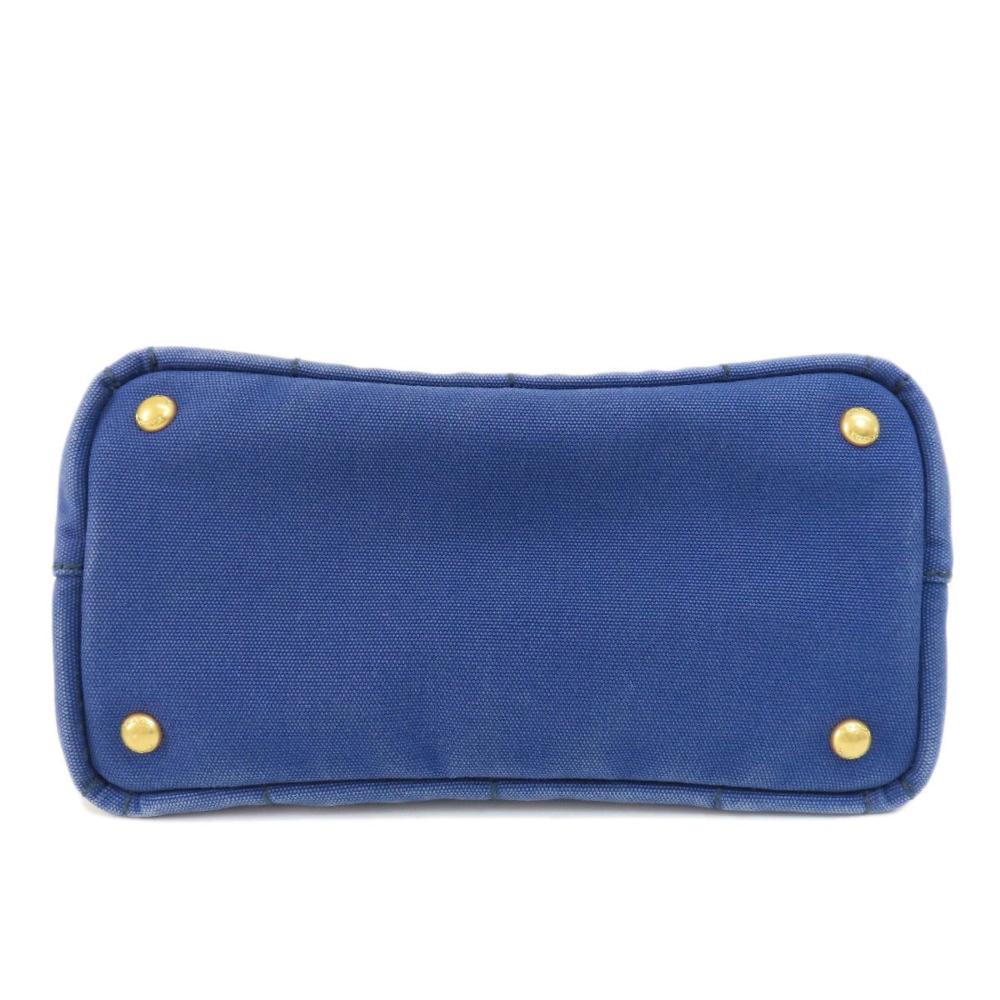 Blue Canvas Prada Tote