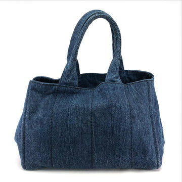 Blue Denim Prada Canapa Tote
