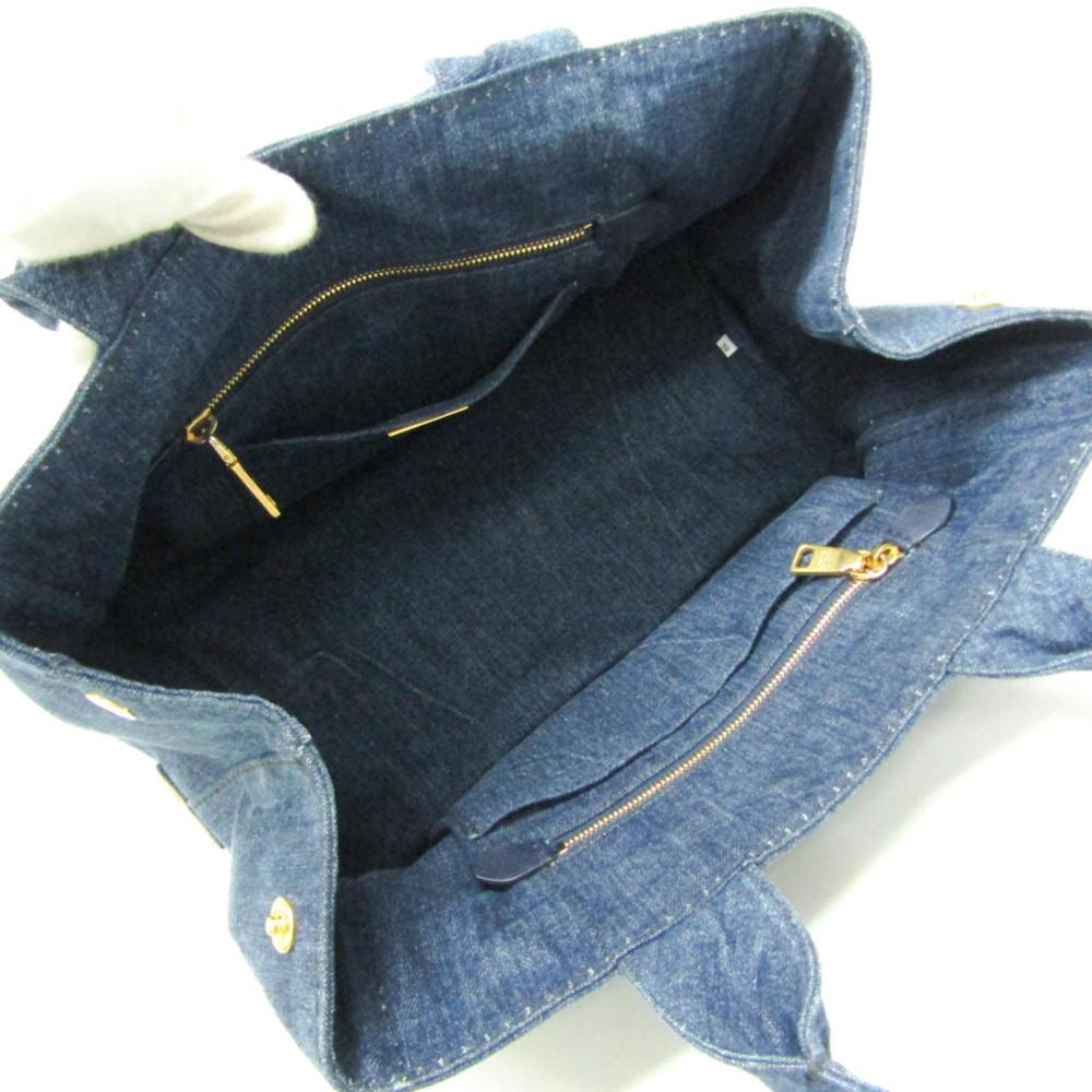 Blue Denim Prada Canapa Tote
