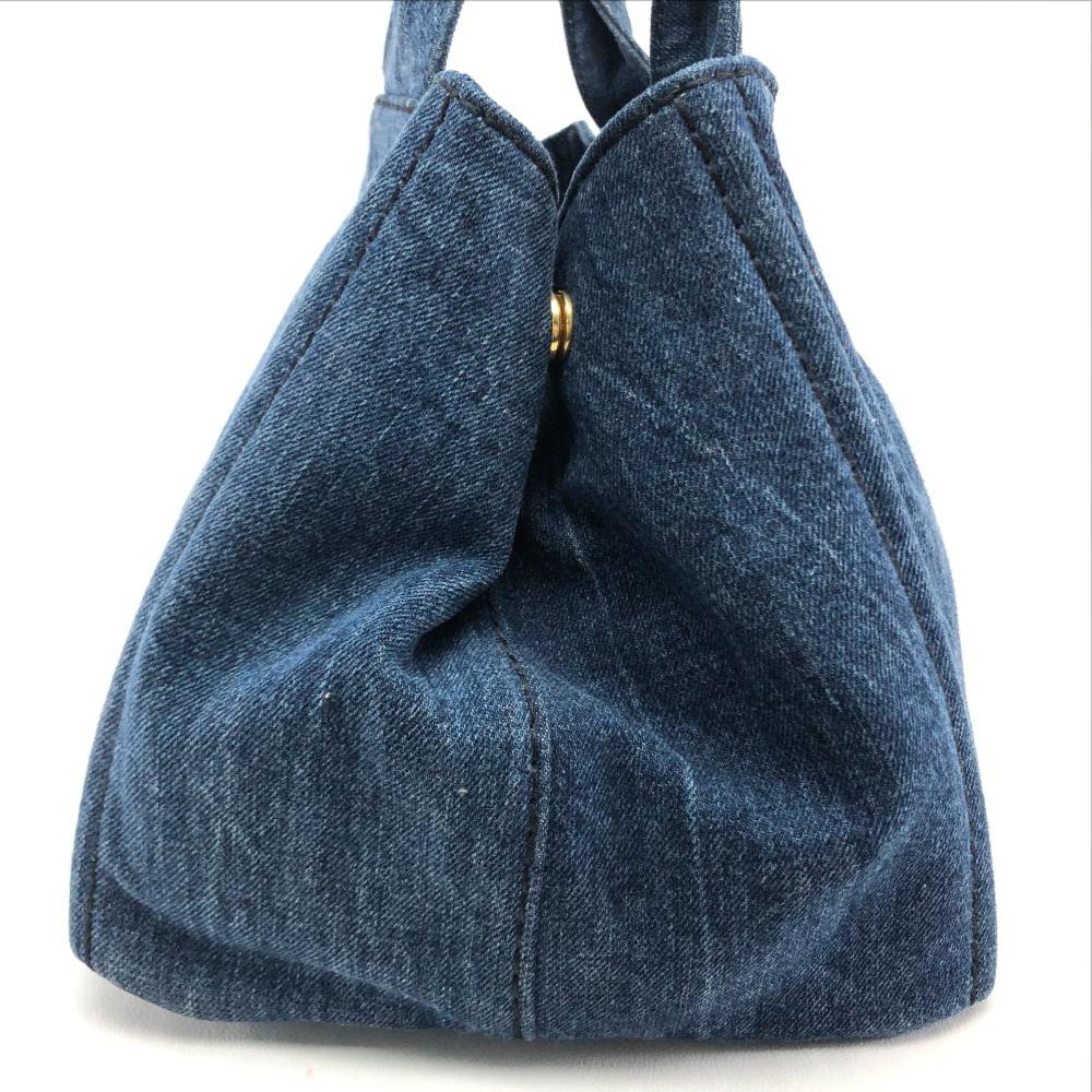 Blue Denim Prada Canapa Tote