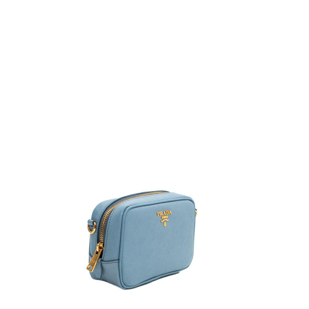 Blue Leather Prada Galleria Bag
