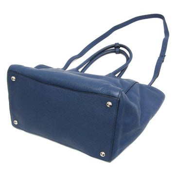 Blue Leather Prada Handbag