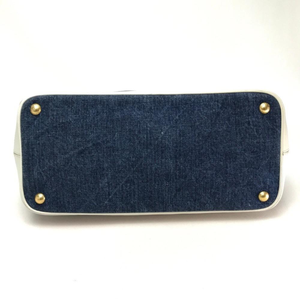 Blue Leather Prada Handbag
