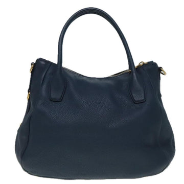 Blue Leather Prada Tote