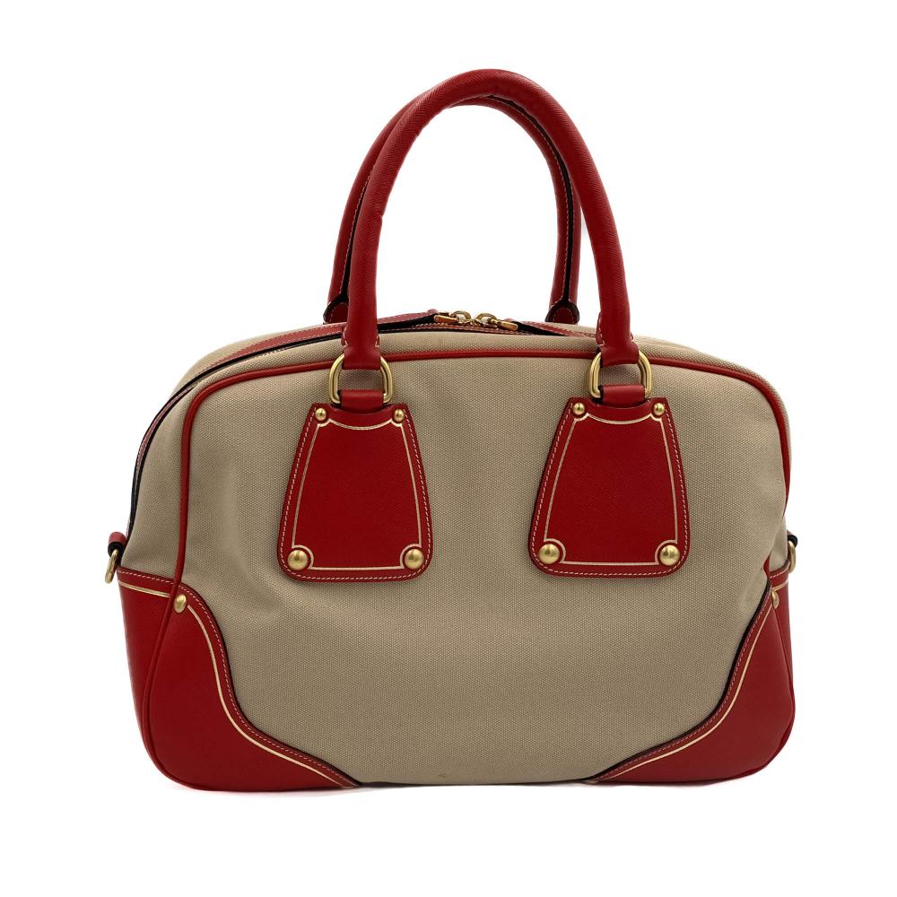 Multicolor Canvas Prada Handbag