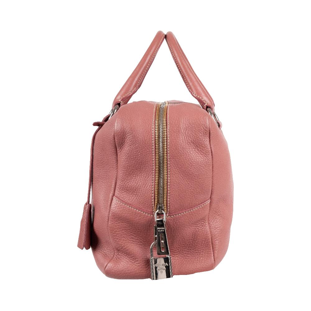 Pink Leather Prada Handbag