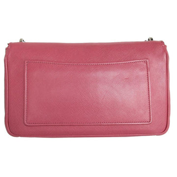 Pink Leather Prada Shoulder Bag