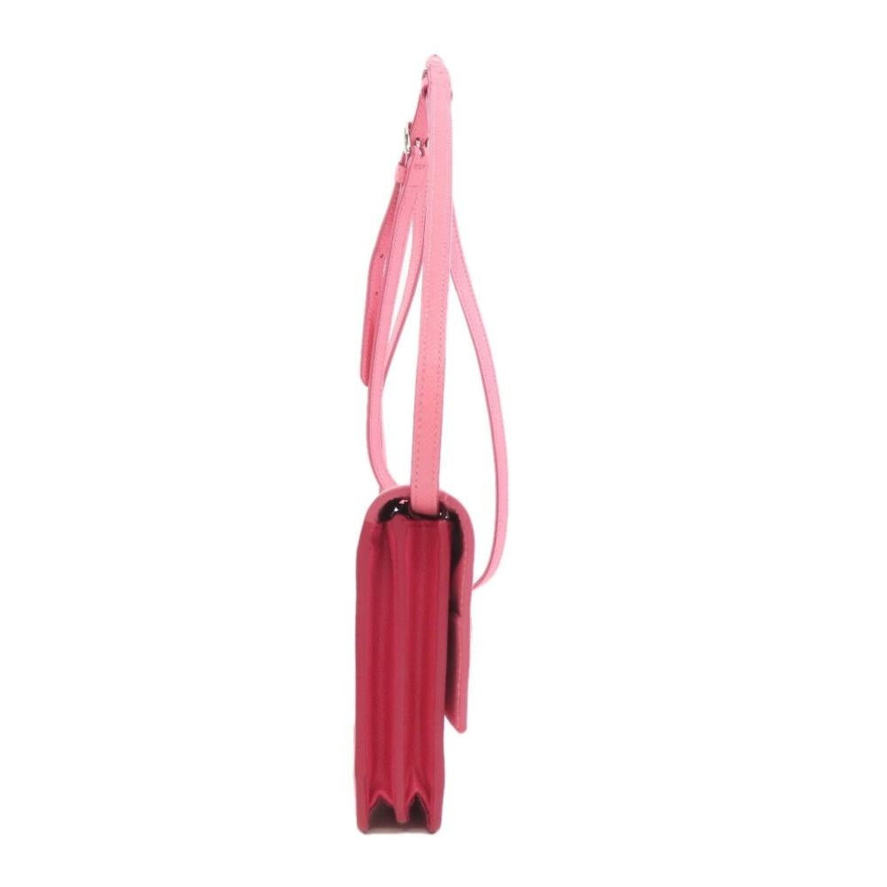 Pink Leather Prada Shoulder Bag