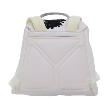 White Fabric Prada Backpack