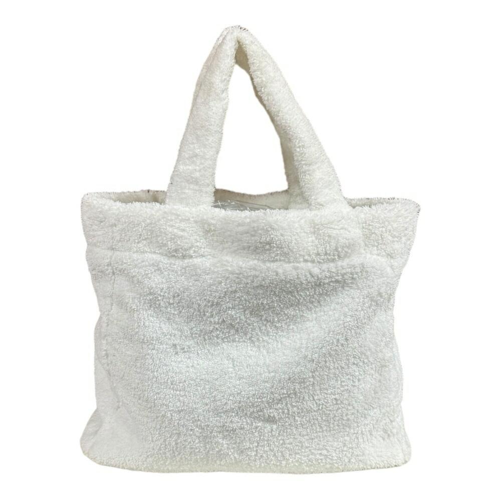 White Fabric Prada Tote