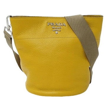 Yellow Leather Prada Shoulder Bag