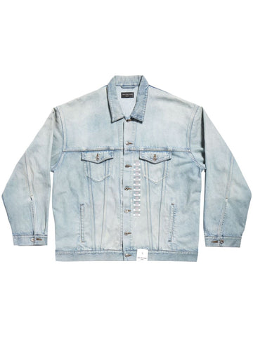 Balenciaga Men Sticker Dneim Jacket