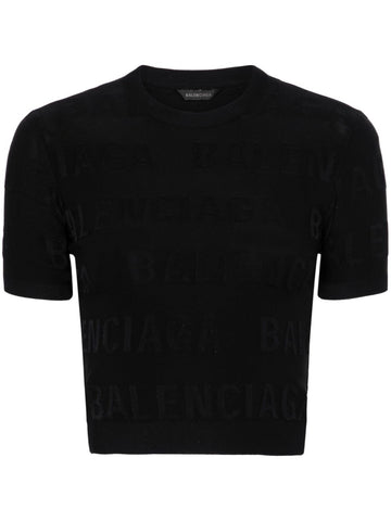 Balenciaga Women Allover Logo Top