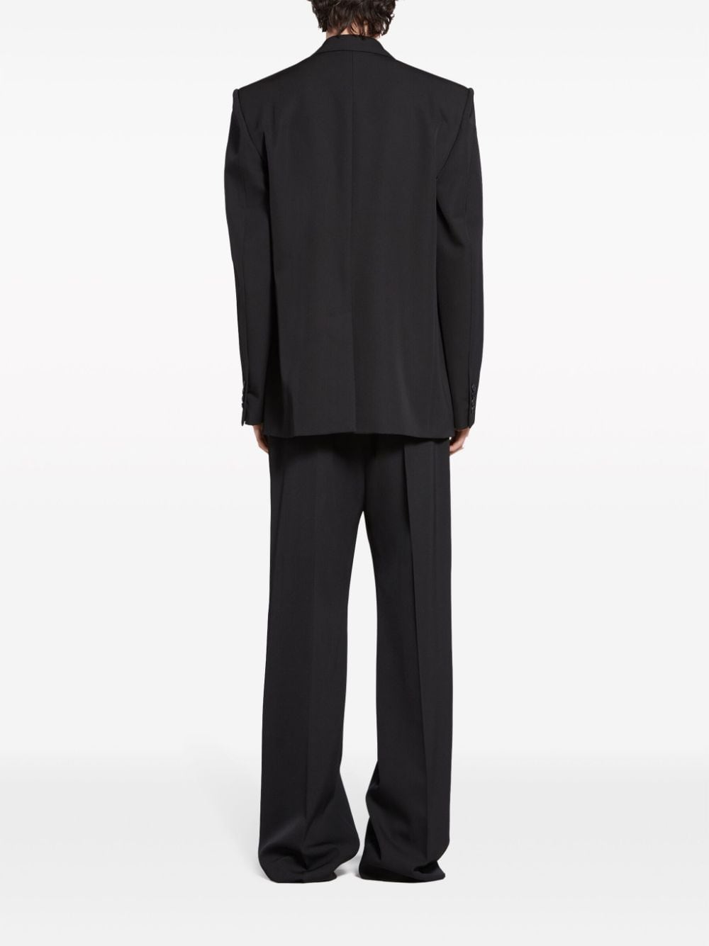 Balenciaga Men Wool Single-Breasted Blazer Jacket