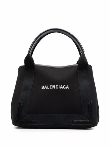 Balenciaga Women Navy Cabas Small Canvas Tote Bag