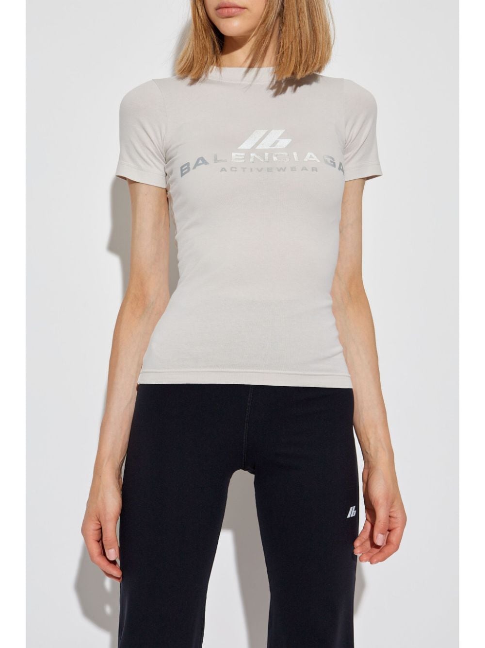 Balenciaga Women Logo Cotton T-Shirt