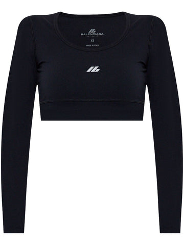 Balenciaga Women Logo Cropped Top