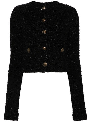 Balenciaga Women Bouclé Cropped Jacket