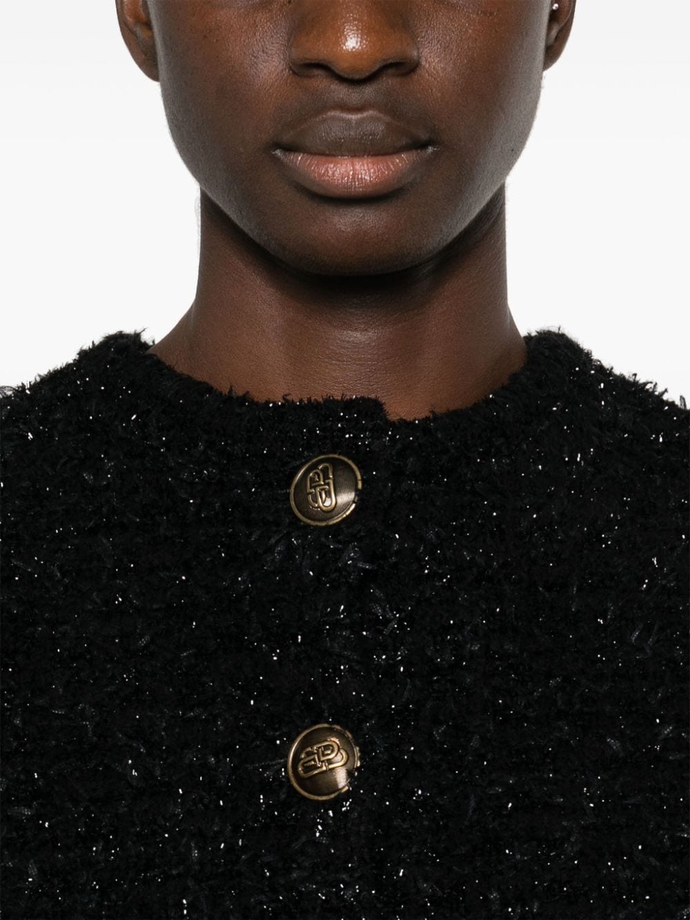 Balenciaga Women Bouclé Cropped Jacket