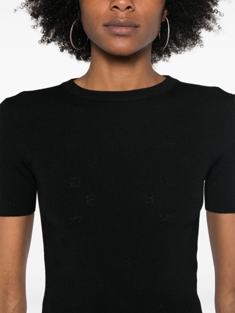 Balenciaga Women Open-Knit Wool Top