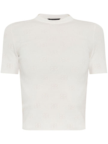 Balenciaga Women Open-Knit Wool Top