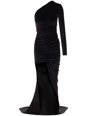 Balenciaga Women Velvet Long Dress