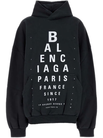 Balenciaga Women Optical Cotton Hoodie