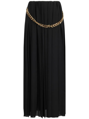 Balenciaga Women Chain Embellished Pleated Skirt