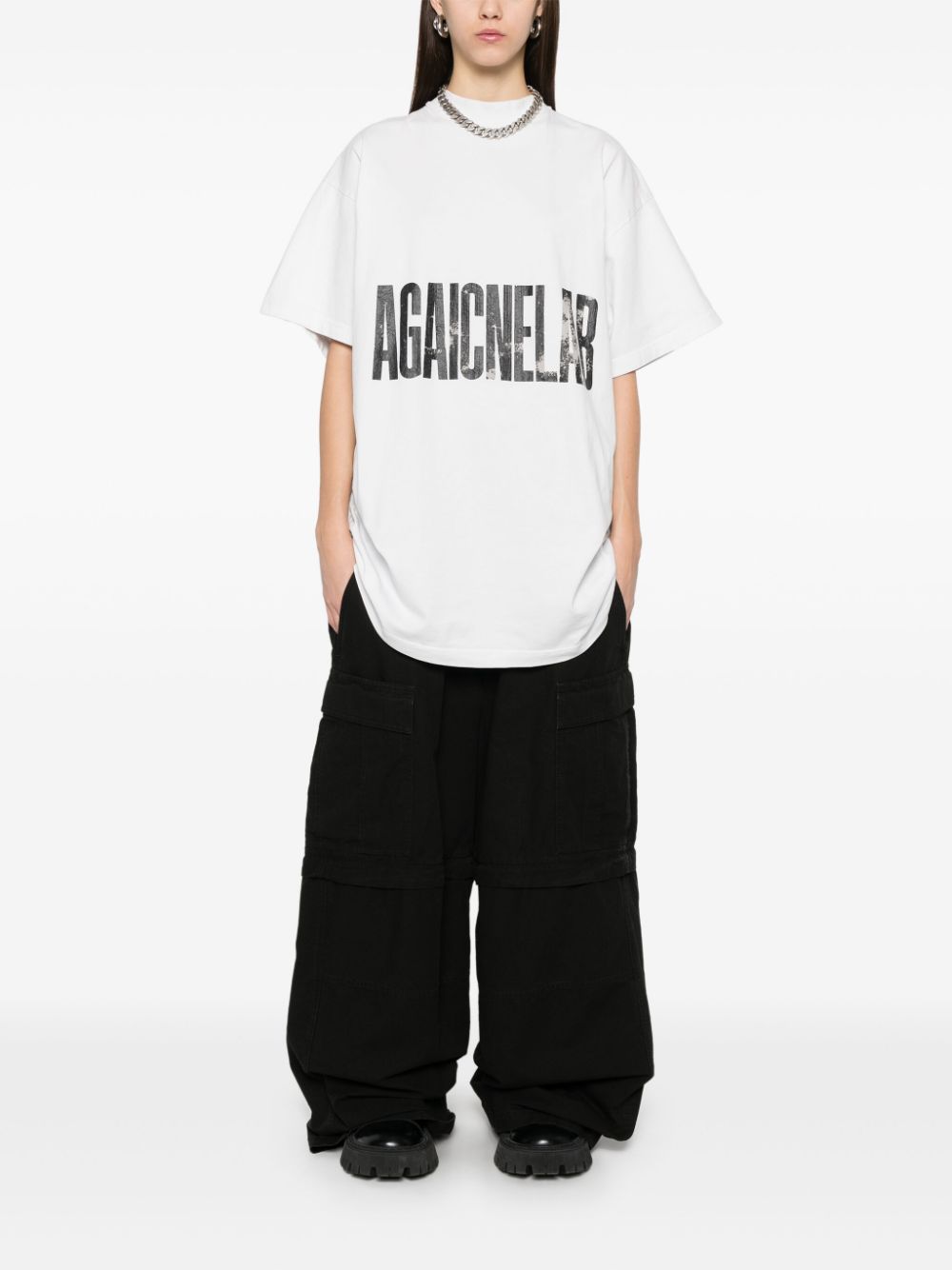 Balenciaga Men Cotton Layered Cargo Trousers