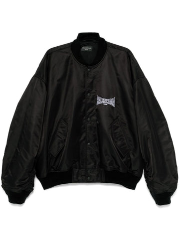 Balenciaga Men Varsity Nylon Bomber Jacket